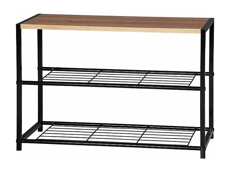 Sapateira de madeira Sapateiras de metal para corredor 63 cm preto 19_0000619