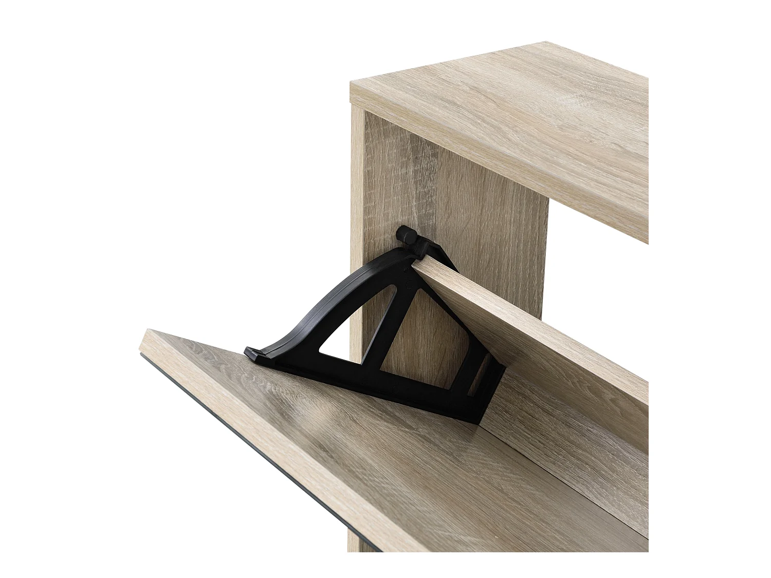 Meuble à chaussure rangement effet bois beige 63 x 17 x 67 cm 03_0002840