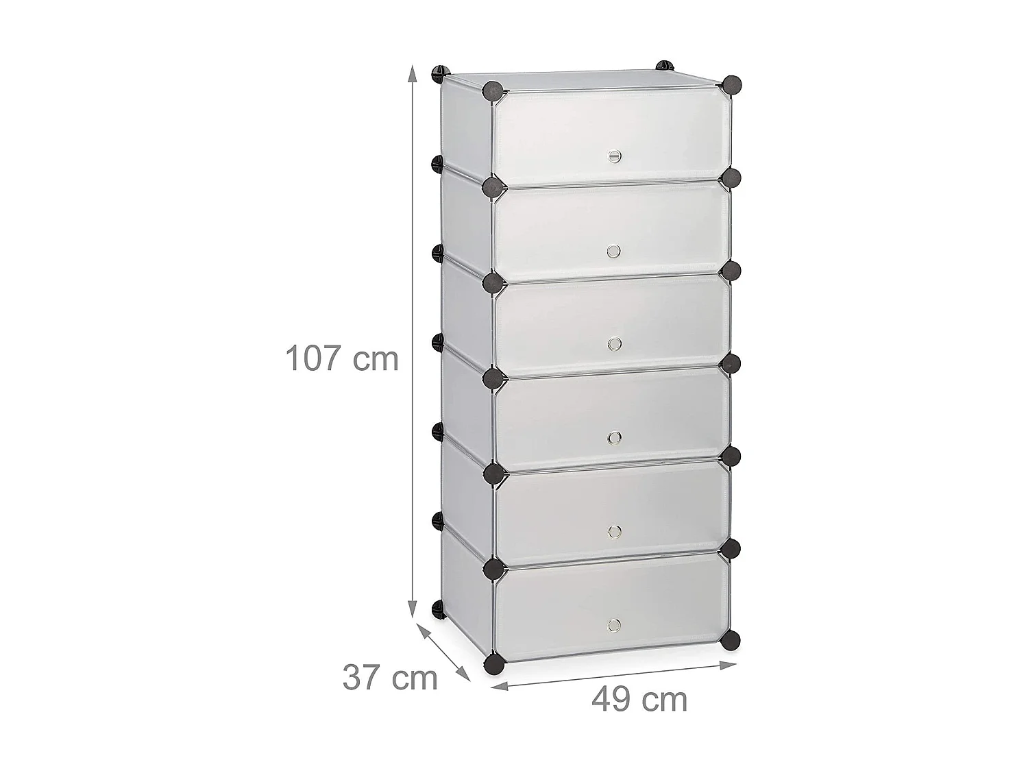 Prateleira de guarda-roupa, móveis de plástico, armazenamento de sapatos modulares, 12 pares transparentes 13_0001661
