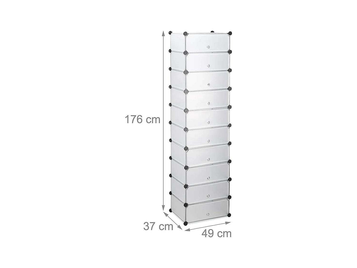 Móveis sapateiros armários modulares de plástico armazenamento 20 pares transparentes 13_0001644