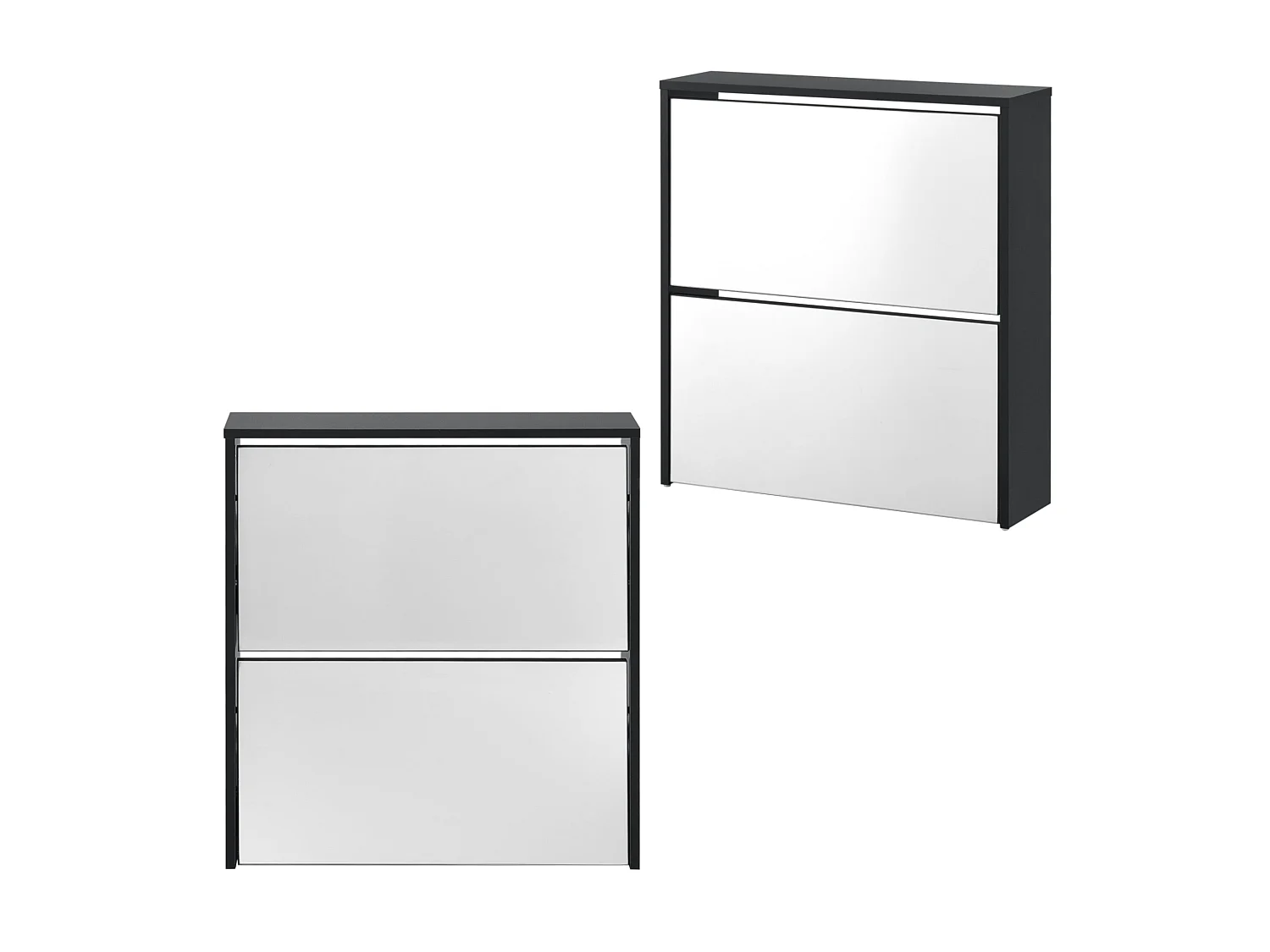 Étagère à chaussures design noire 63 x 17 x 67 cm 03_0005164