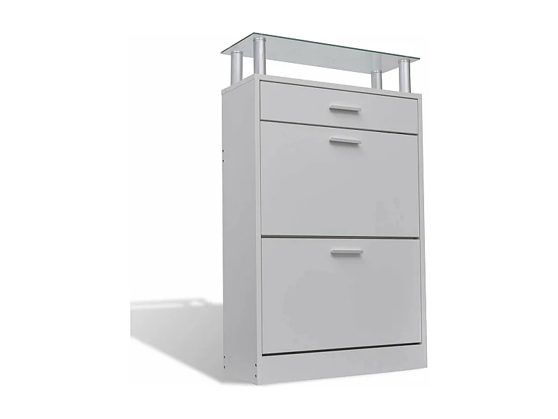 Meuble armoire à chaussure bois marron 63 x 24 x 104 cm 2002045