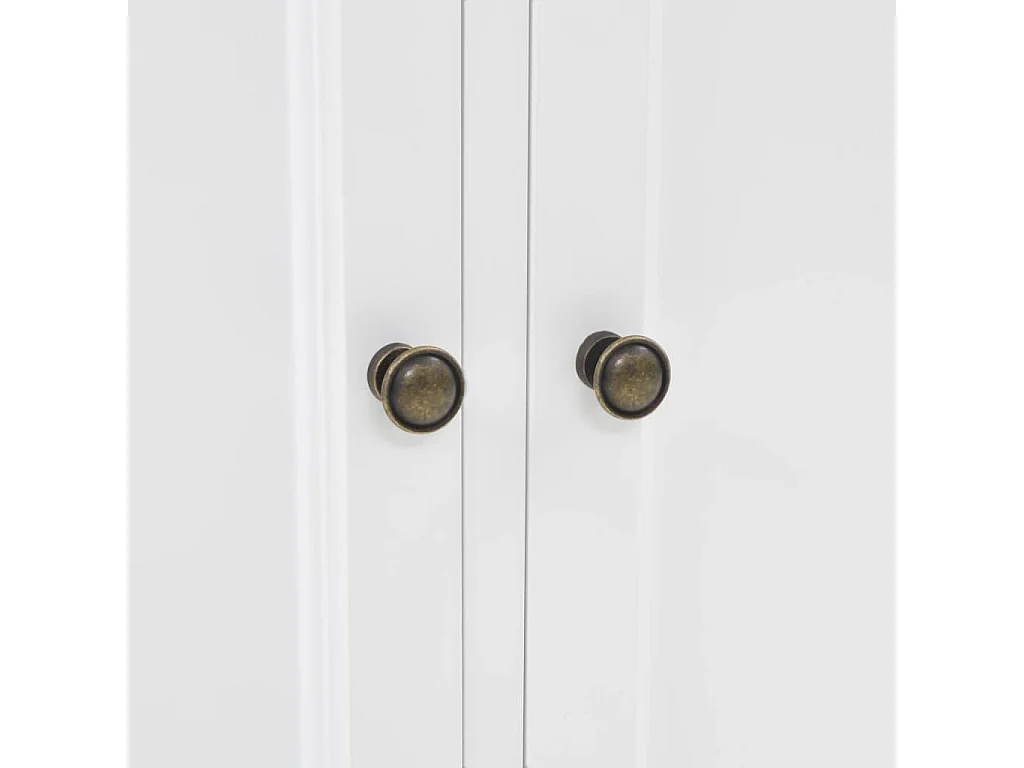 Buffet aparador console armário unidade de armazenamento armário de porcelana com 4 portas em MDF e madeira de pinho 180 cm 4402167