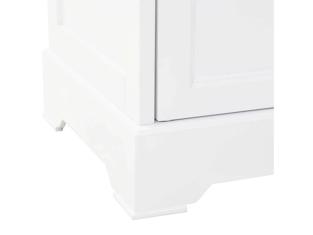 Buffet aparador console armário unidade de armazenamento armário de porcelana com 4 portas em MDF e madeira de pinho 180 cm 4402167