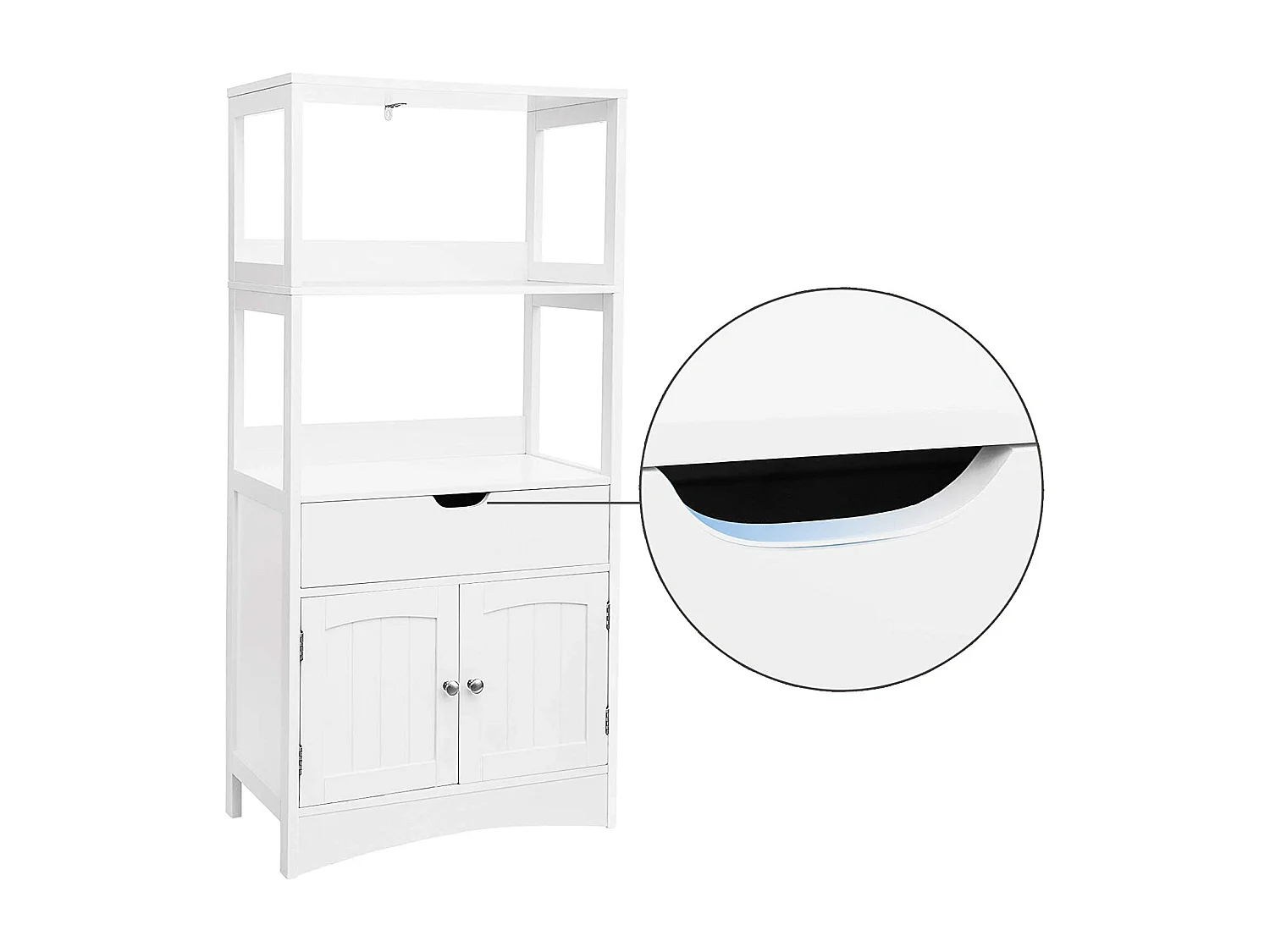 Móvel de arrumação buffet com gaveta 2 prateleiras abertas porta dupla móveis de casa de banho arrumação ampla 12_0000670