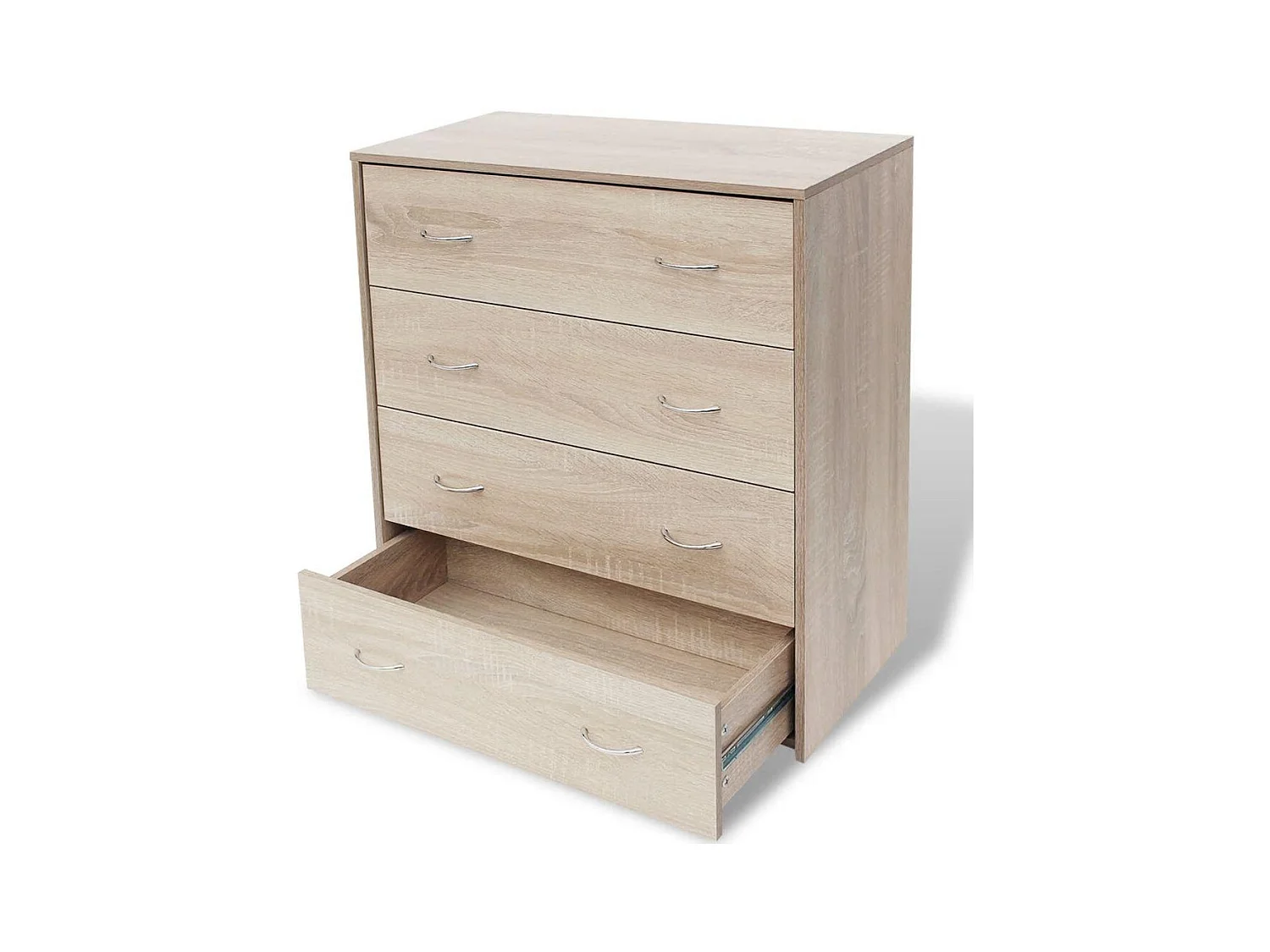 Aparador aparador consola mueble mueble de almacenamiento con 4 cajones 71 cm color roble marrón 4402121