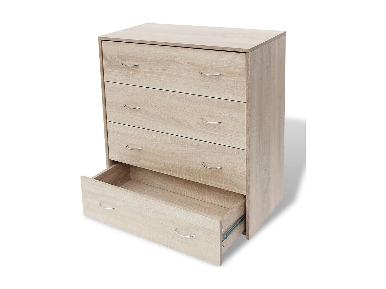 Aparador aparador console armário de armazenamento com 4 gavetas 71 cm cor carvalho marrom 4402121