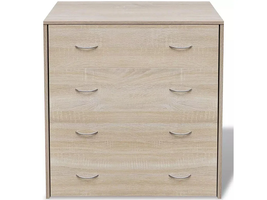 Aparador aparador console armário de armazenamento com 4 gavetas 71 cm cor carvalho marrom 4402121