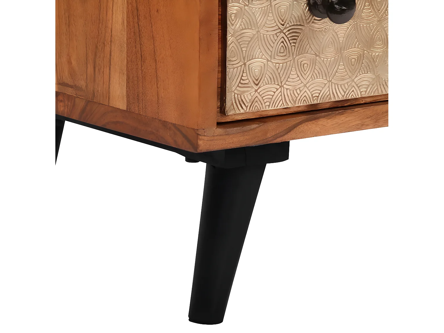 Buffet bahut armoire console meuble de rangement à tiroirs 75 cm bois d'acacia massif 4402208