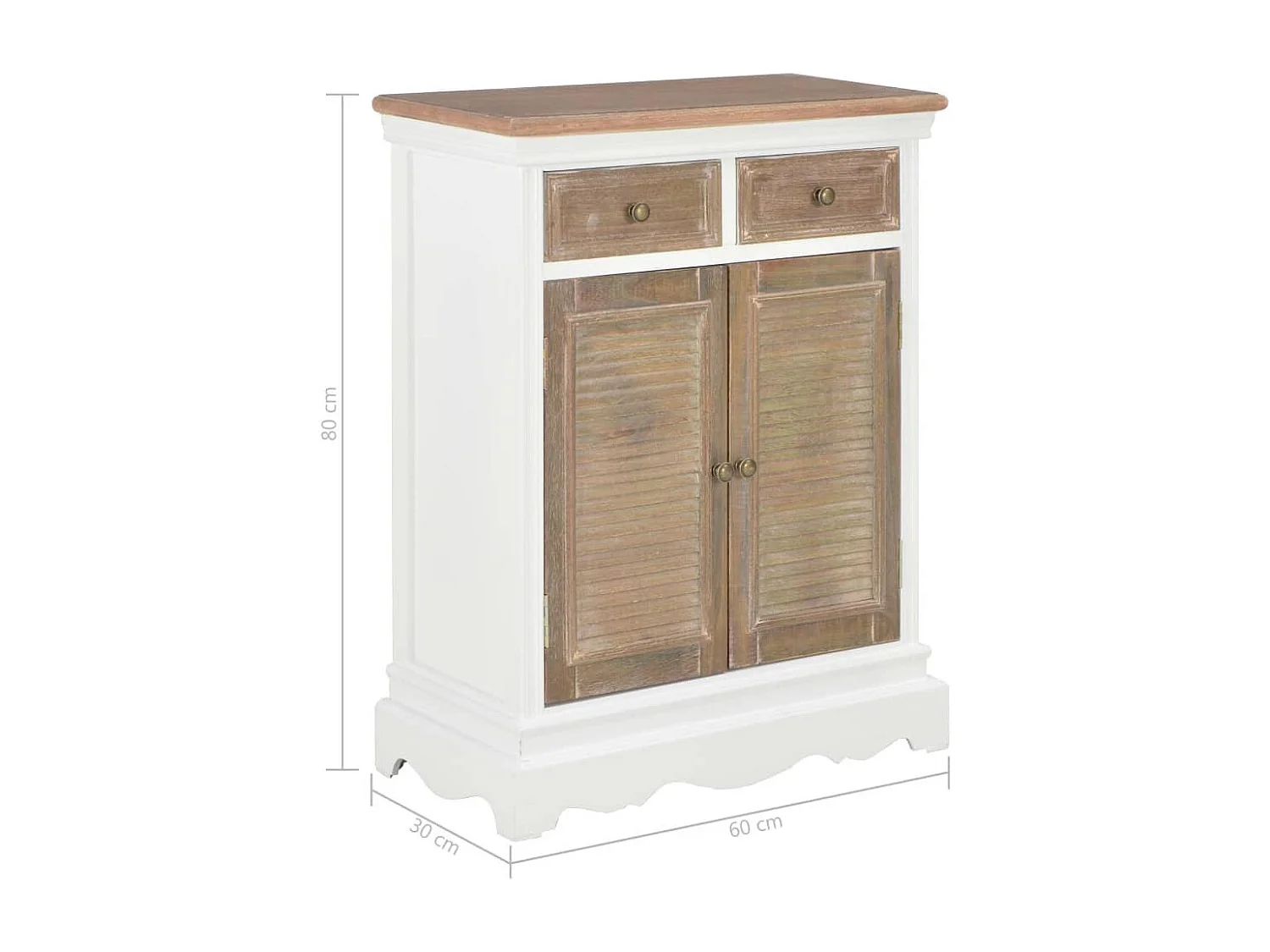 bahut armoire console bois blanche 175 x 40 x 82 cm 4402214