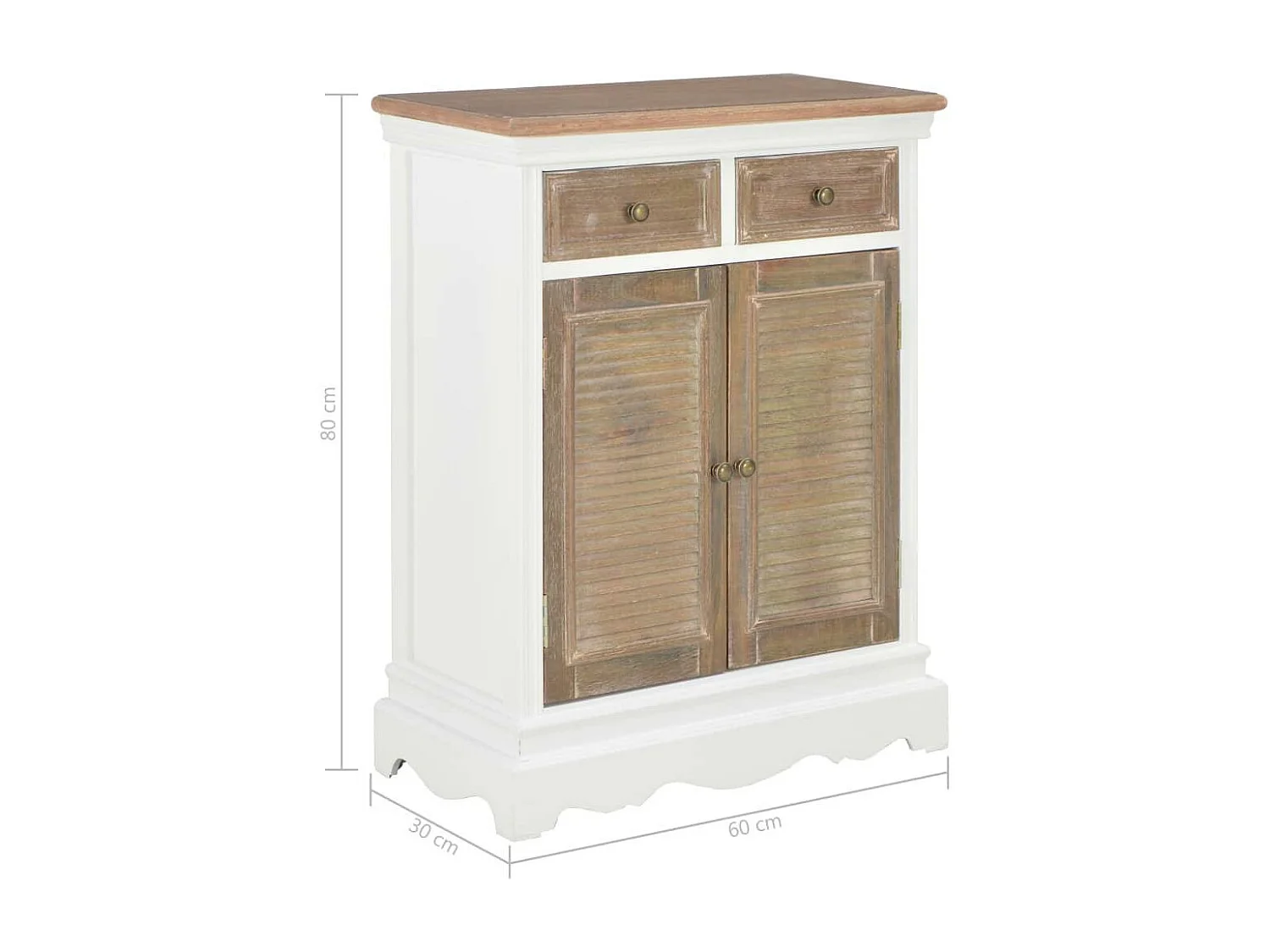 bahut armoire console bois blanche 175 x 40 x 82 cm 4402214