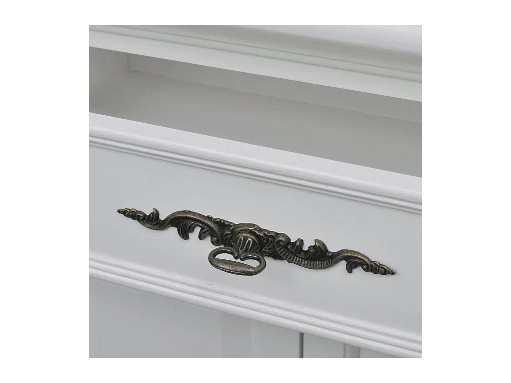 Credenza credenza consolle mobile contenitore con 2 ante e 1 cassetto in legno bianco 4402287