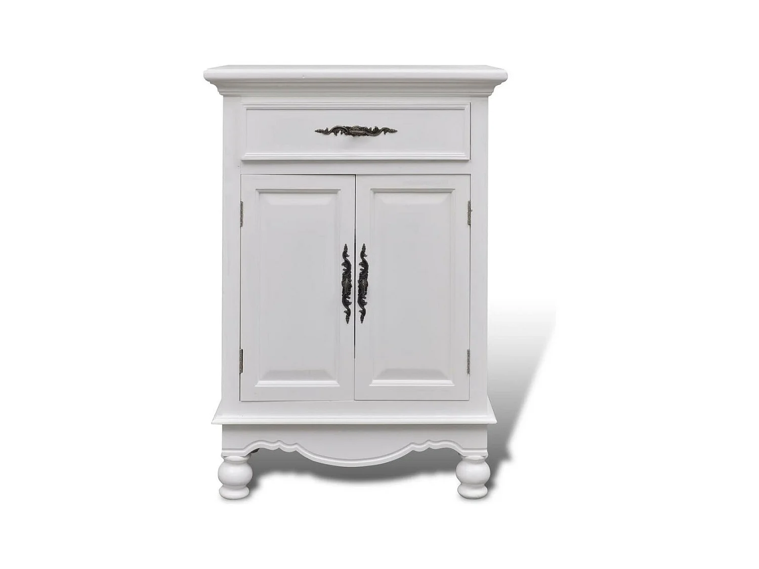 Credenza credenza consolle mobile contenitore con 2 ante e 1 cassetto in legno bianco 4402287