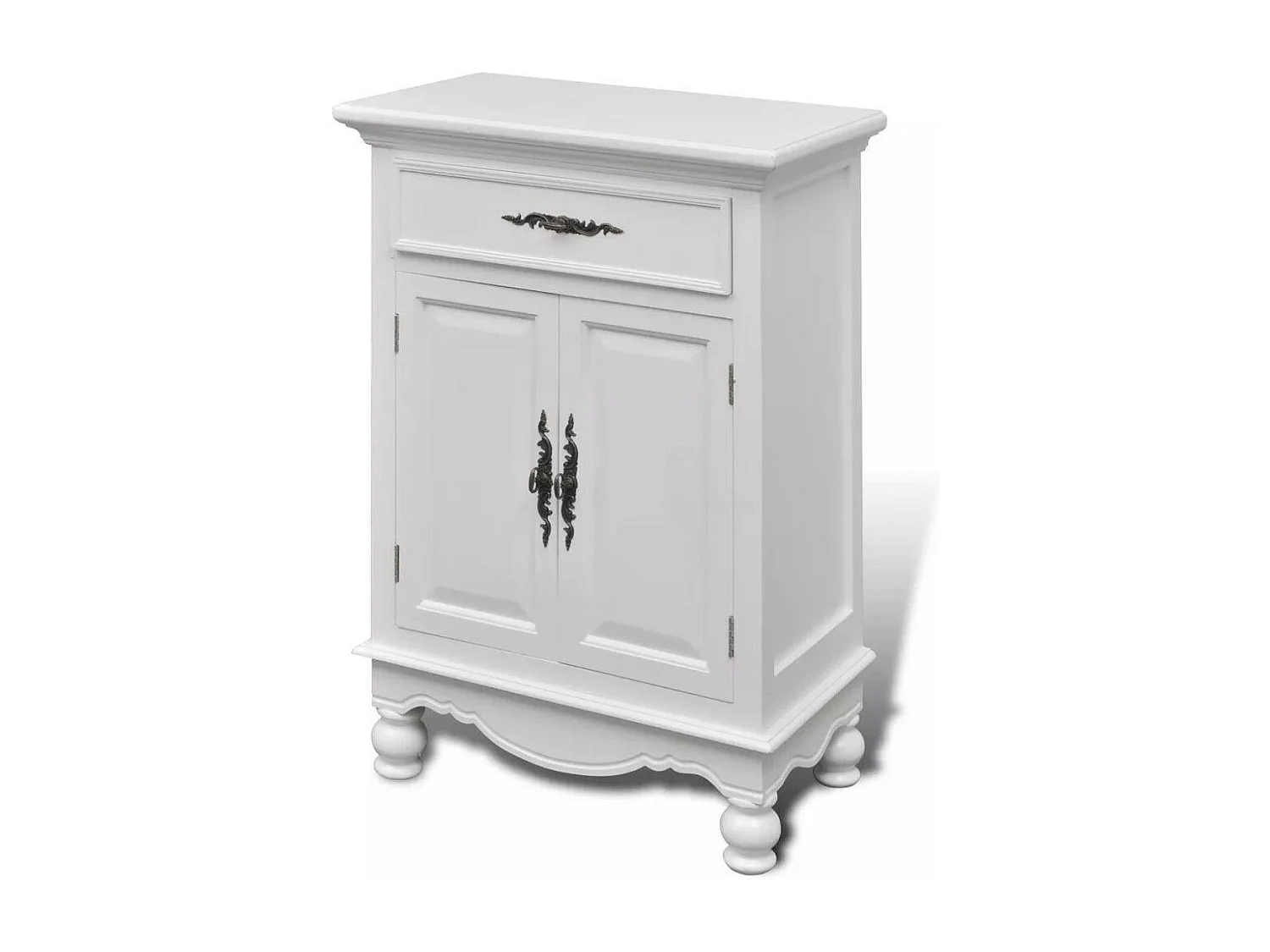 Aparador aparador consola mueble mueble almacenaje con 2 puertas y 1 cajón madera blanca 4402287