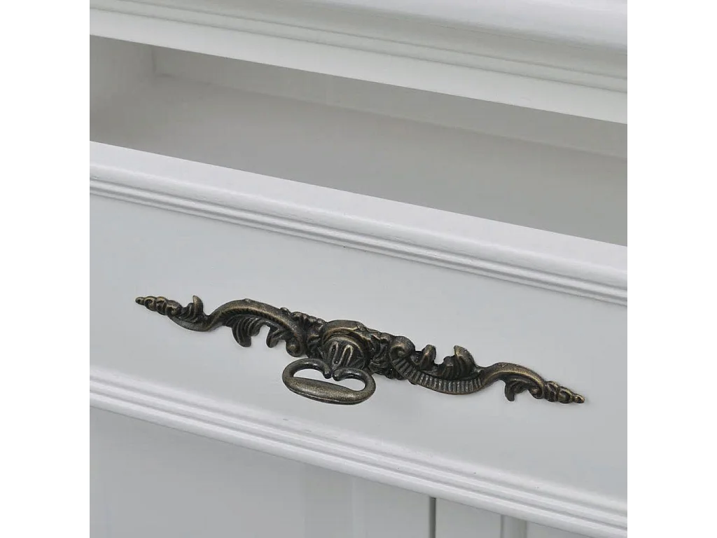 Aparador aparador consola mueble mueble almacenaje con 2 puertas y 1 cajón madera blanca 4402287