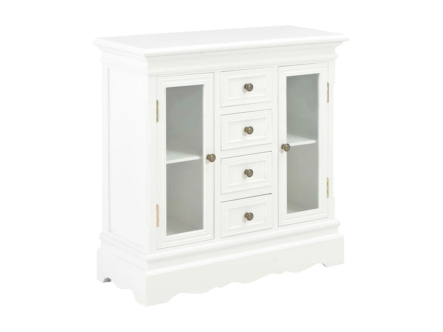 Aparador aparador consola mueble mueble almacenaje blanco 70 cm madera maciza de pino 4402057