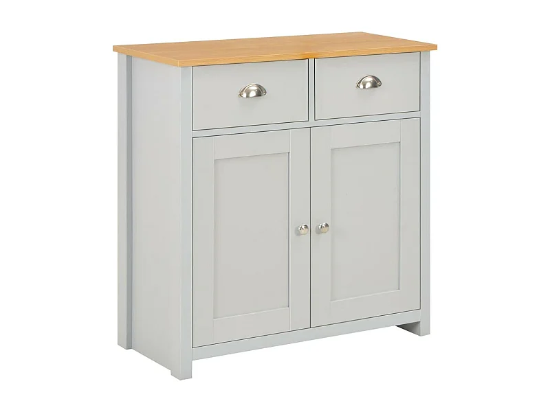 Armário console aparador buffet unidade de armazenamento cinza 79 cm 4402263