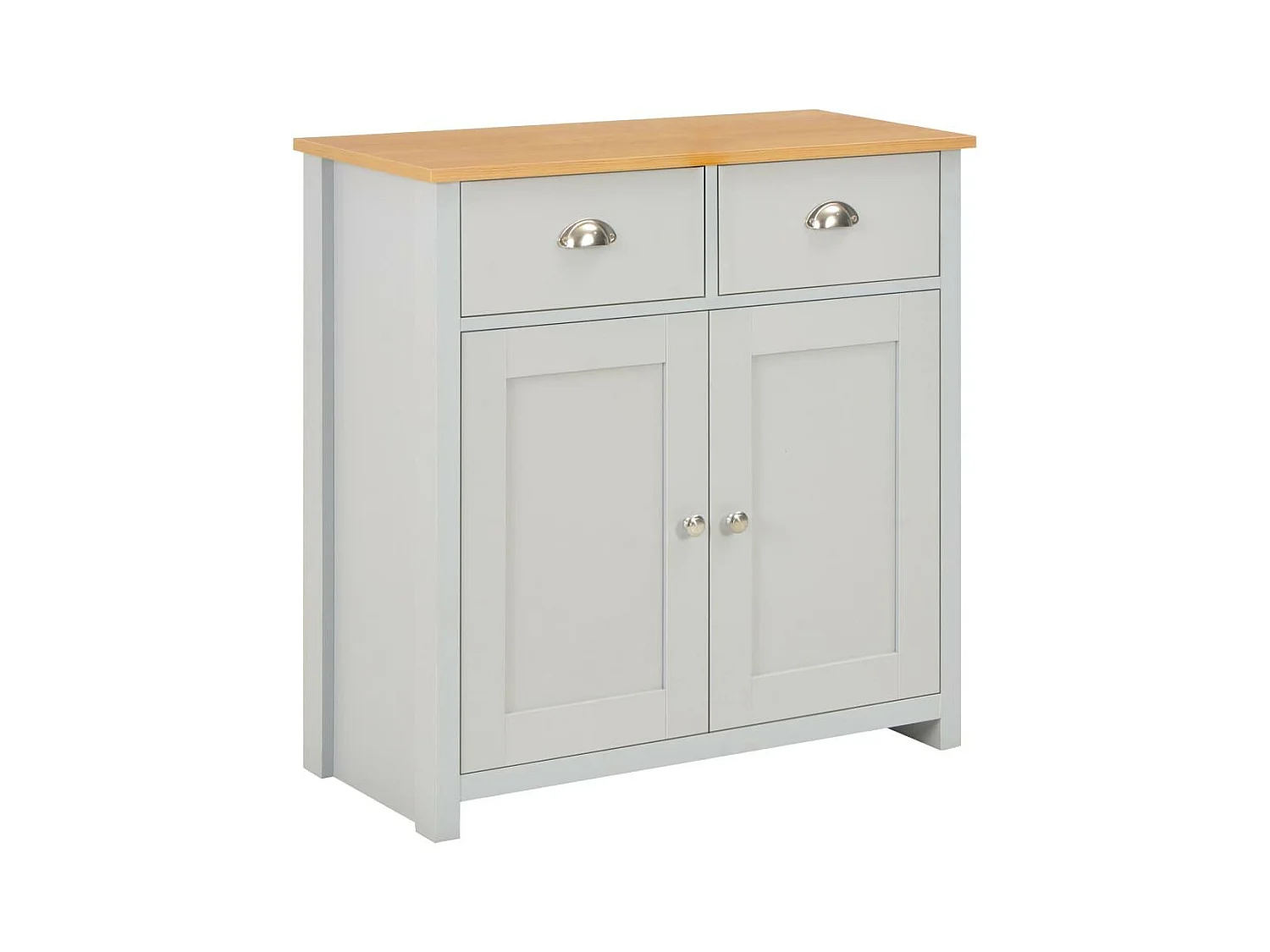 Aparador buffet mueble consola gris unidad de almacenamiento 79 cm 4402263