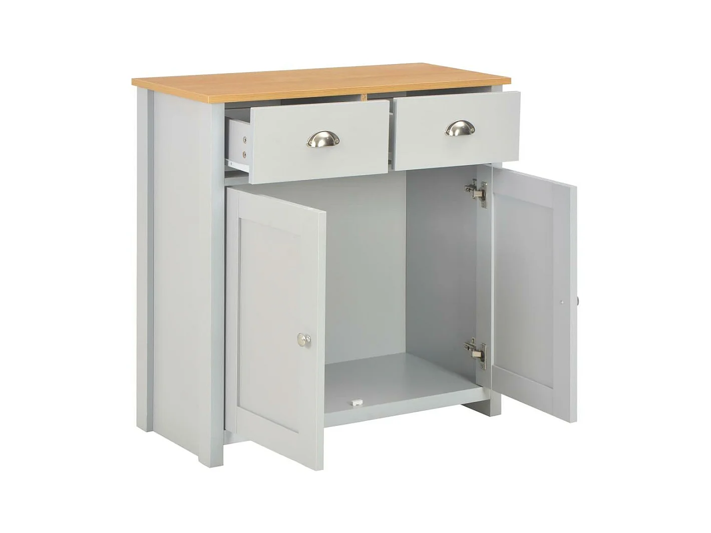 Aparador buffet mueble consola gris unidad de almacenamiento 79 cm 4402263