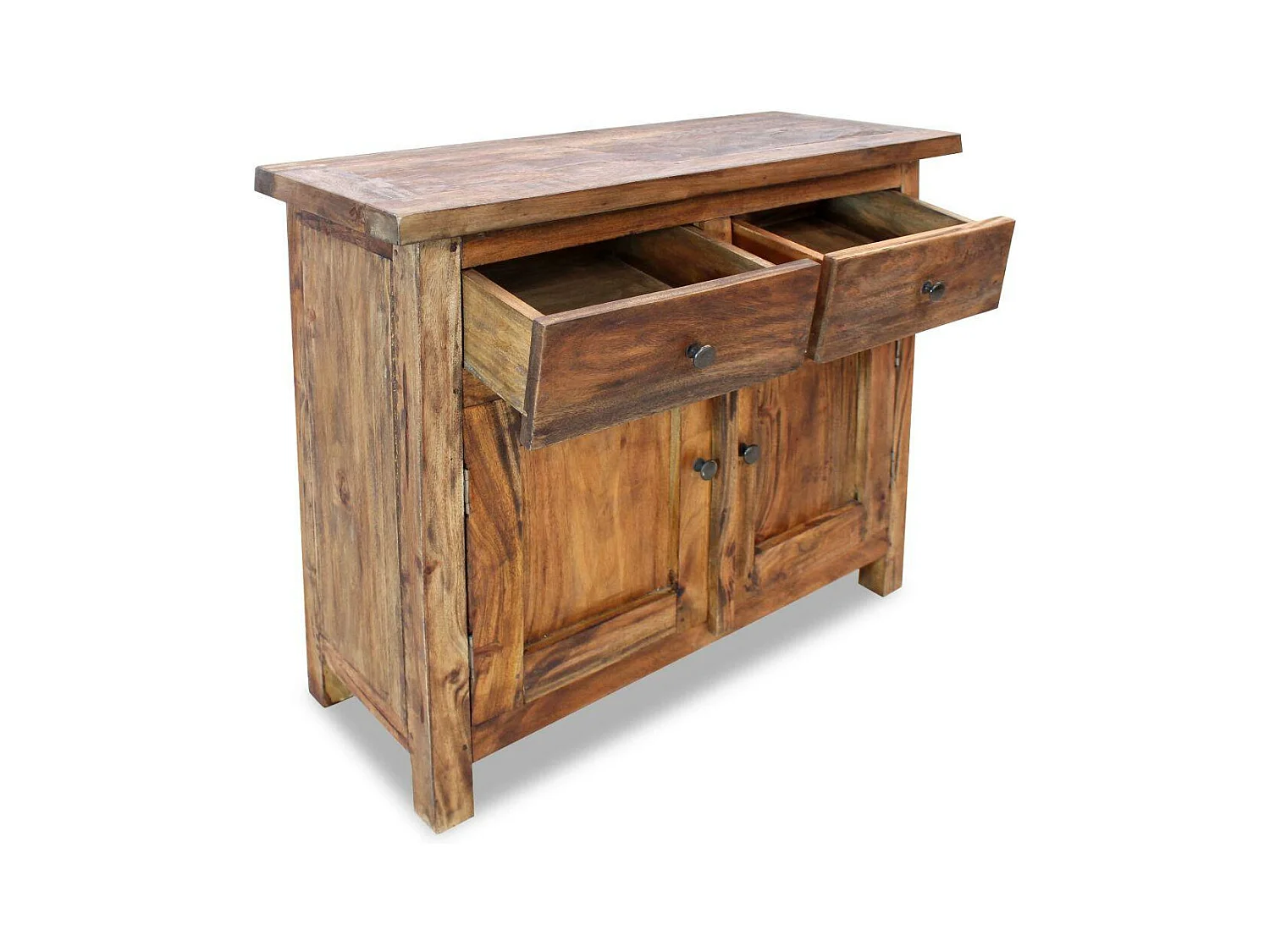 Credenza buffet consolle mobile contenitore in legno massello di recupero 75 cm 4402019