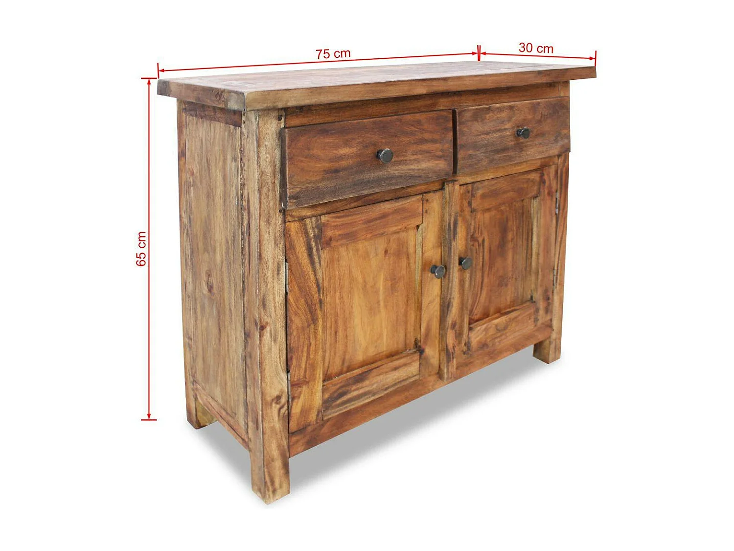 bahut armoire console bois marron 75 x 30 x 65 cm 4402019