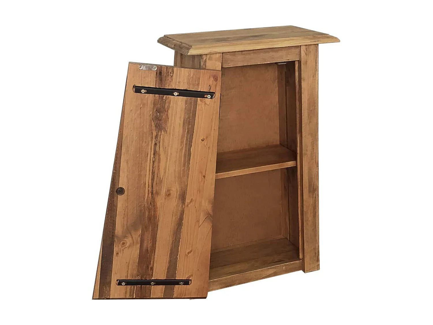 Aparador aparador mueble consola mueble de almacenamiento lateral de baño pino macizo reciclado 70 cm marrón 4402225