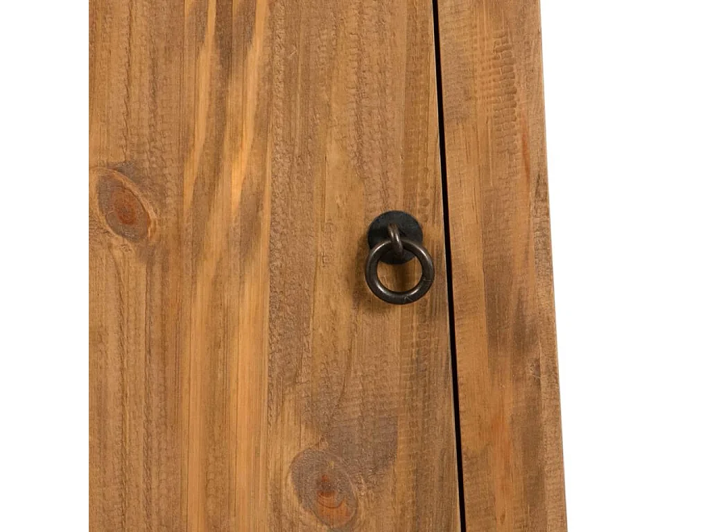 Aparador aparador mueble consola mueble de almacenamiento lateral de baño pino macizo reciclado 70 cm marrón 4402225