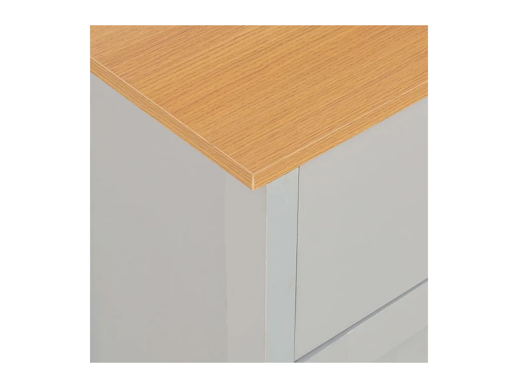 Aparador aparador consola gris unidad de almacenamiento 112 cm 4402264