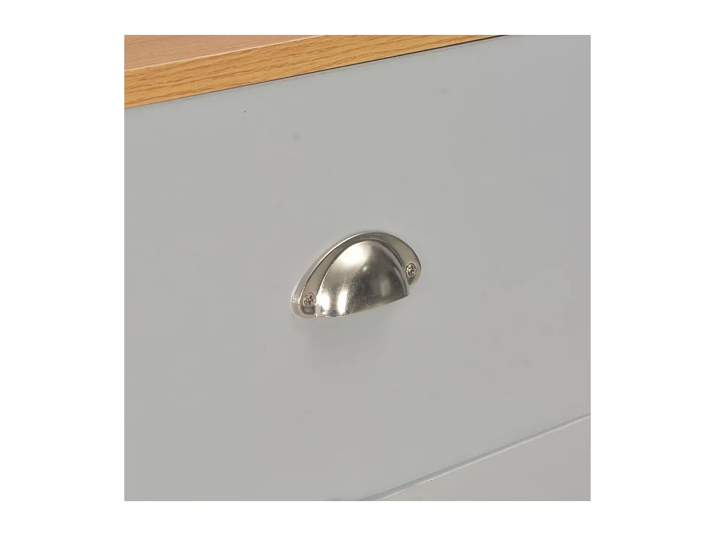 Aparador aparador consola gris unidad de almacenamiento 112 cm 4402264