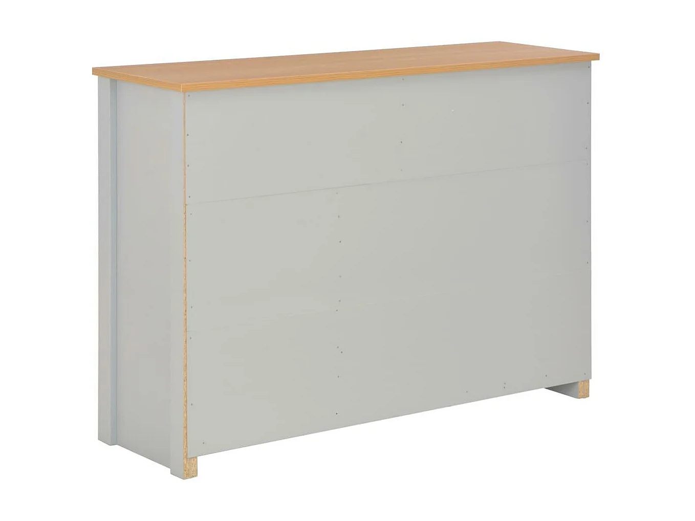 Aparador aparador console armário cinza unidade de armazenamento 112 cm 4402264