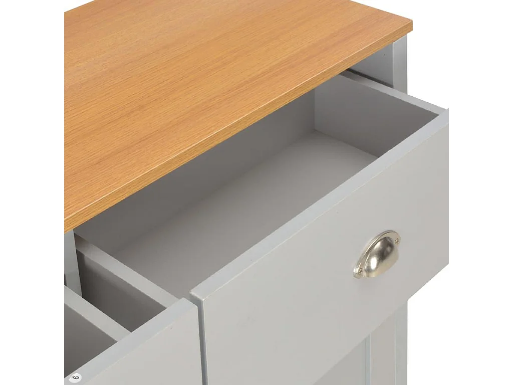 Aparador aparador console armário cinza unidade de armazenamento 112 cm 4402264