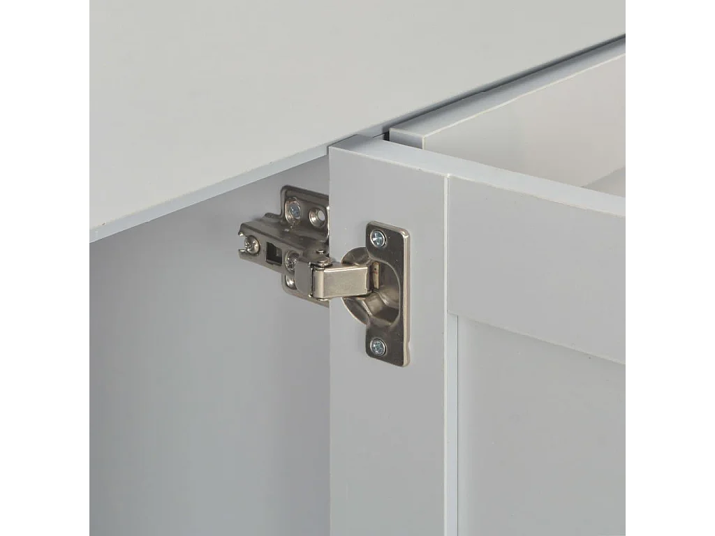 Aparador aparador console armário cinza unidade de armazenamento 112 cm 4402264