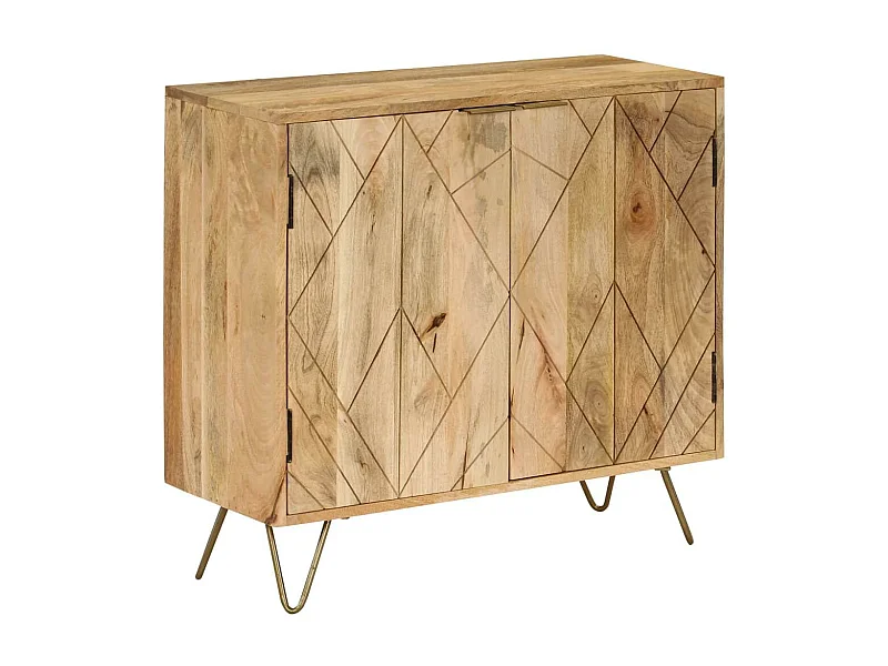 Buffet bahut armoire console meuble de rangement bois de manguier massif 80 cm 4402048