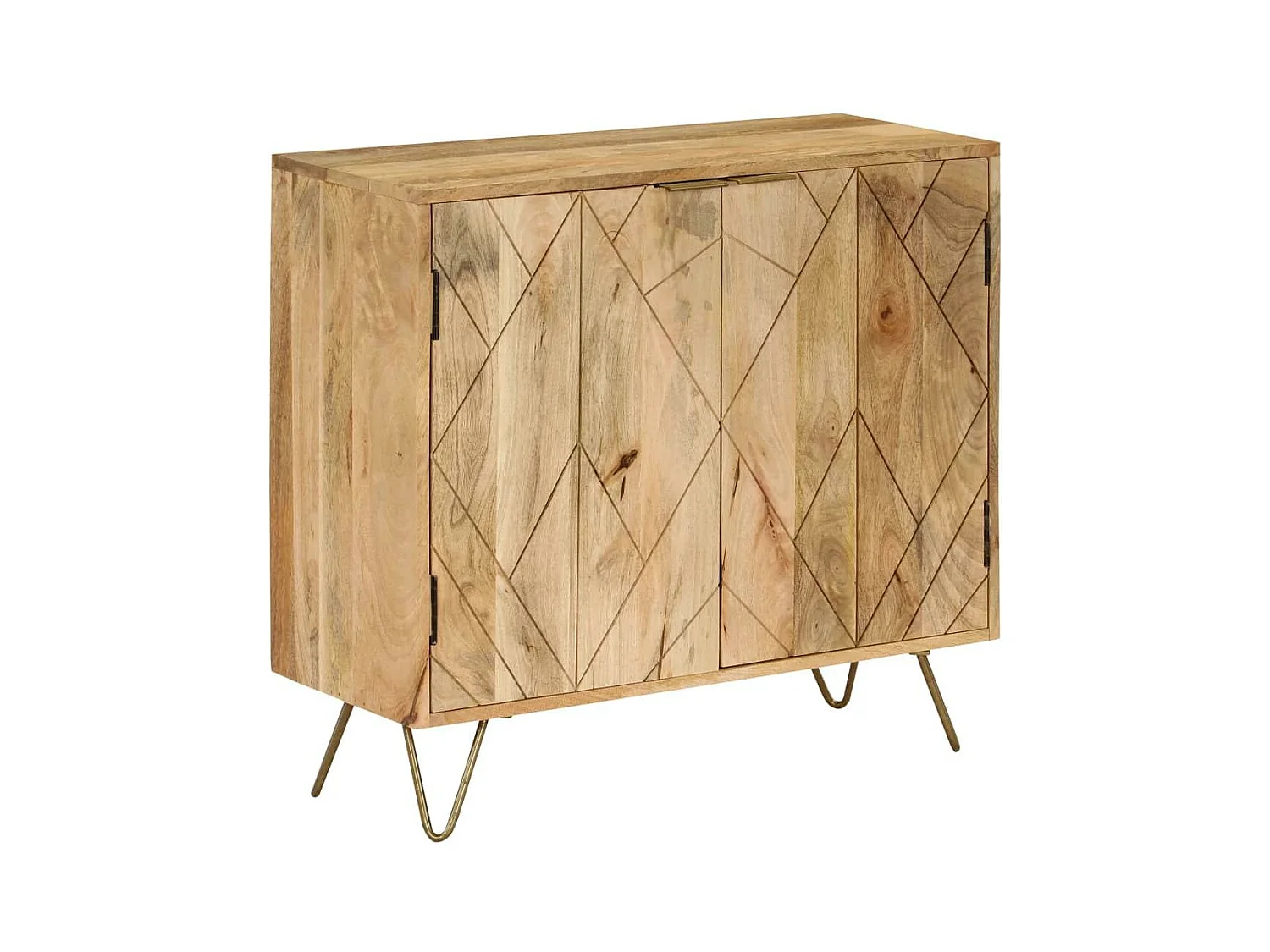 Buffet bahut armoire console meuble de rangement bois de manguier massif 80 cm 4402048