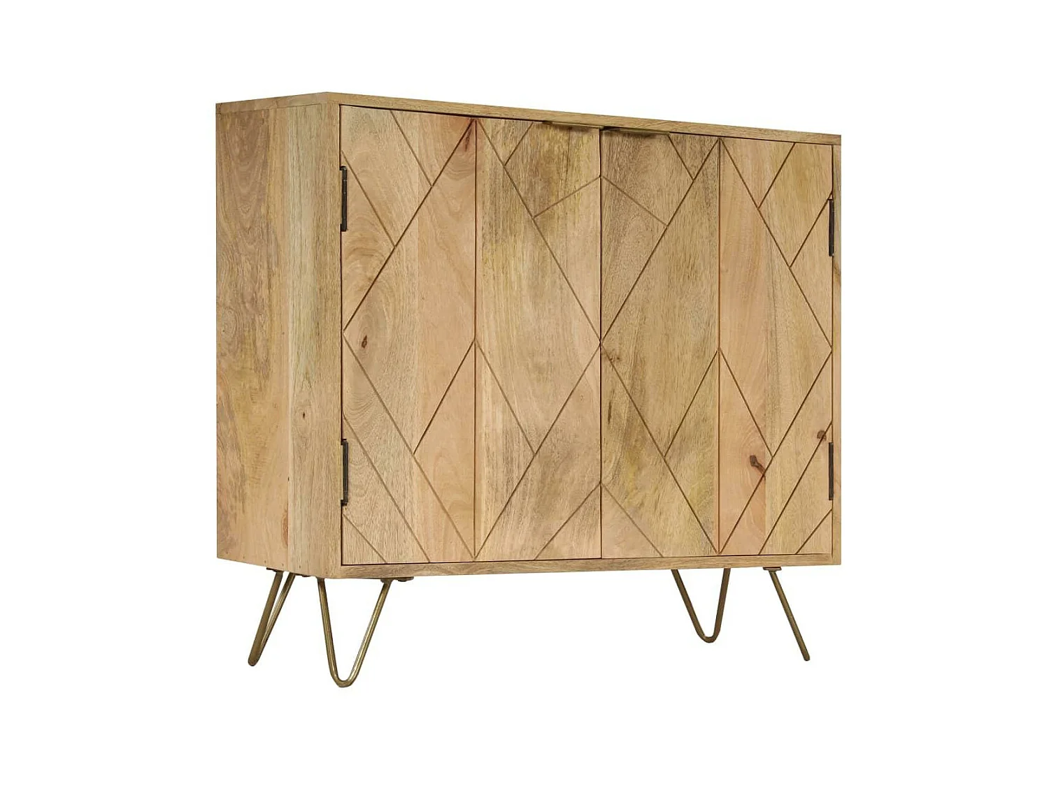 Buffet bahut armoire console meuble de rangement bois de manguier massif 80 cm 4402048