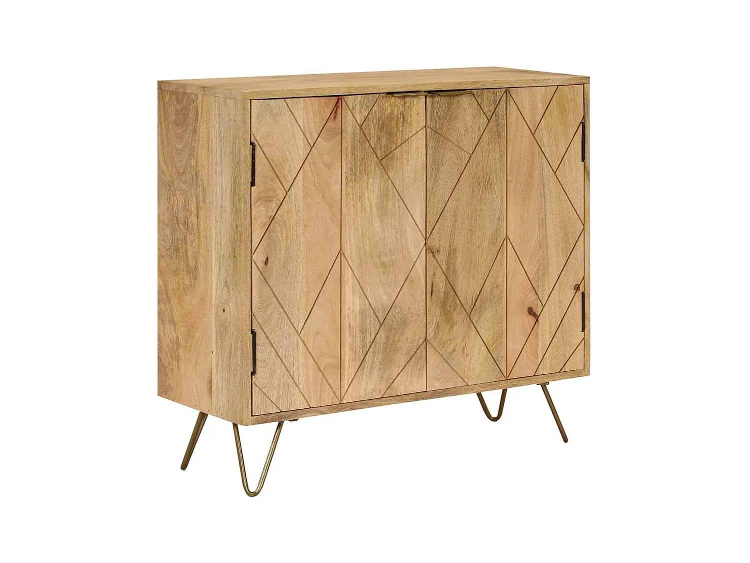 Buffet bahut armoire console meuble de rangement bois de manguier massif 80 cm 4402048