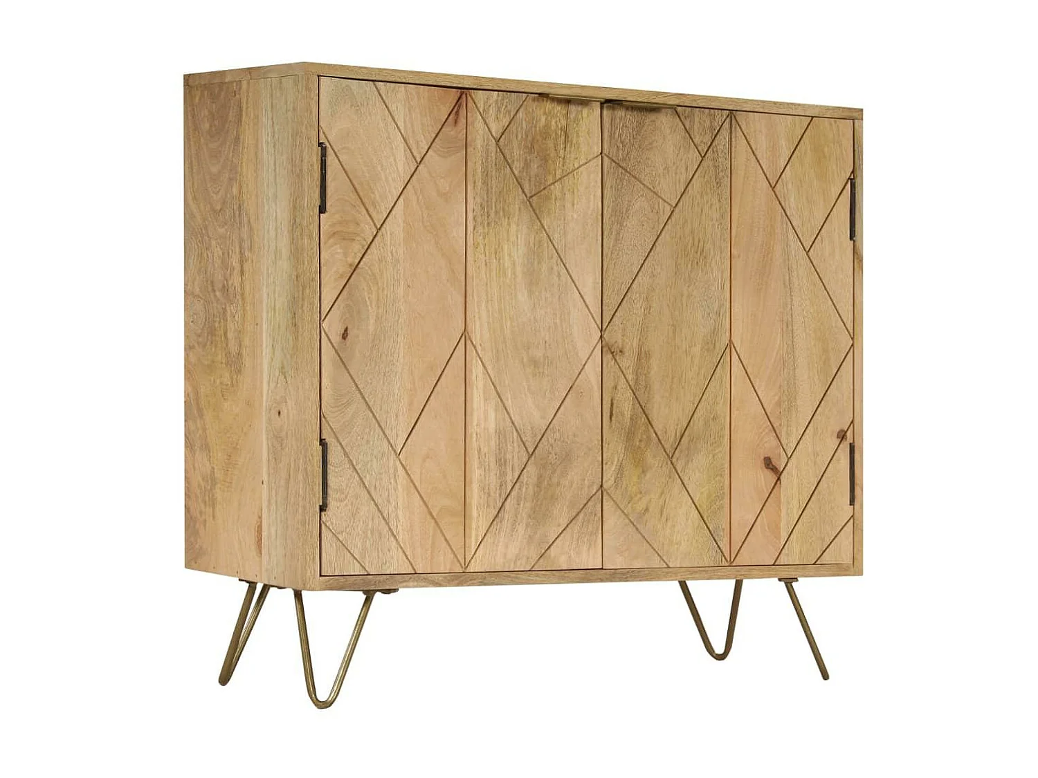 Aparador de madera maciza de mango 80x30x75 cm 4402048