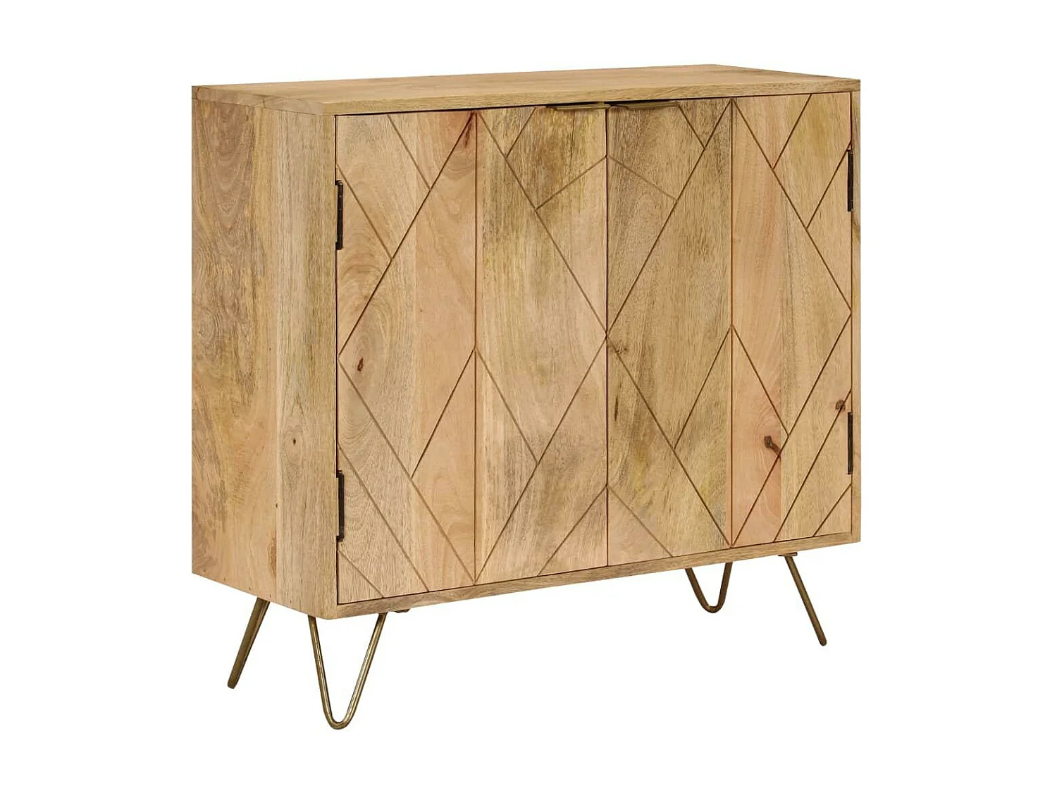 Aparador de madera maciza de mango 80x30x75 cm 4402048