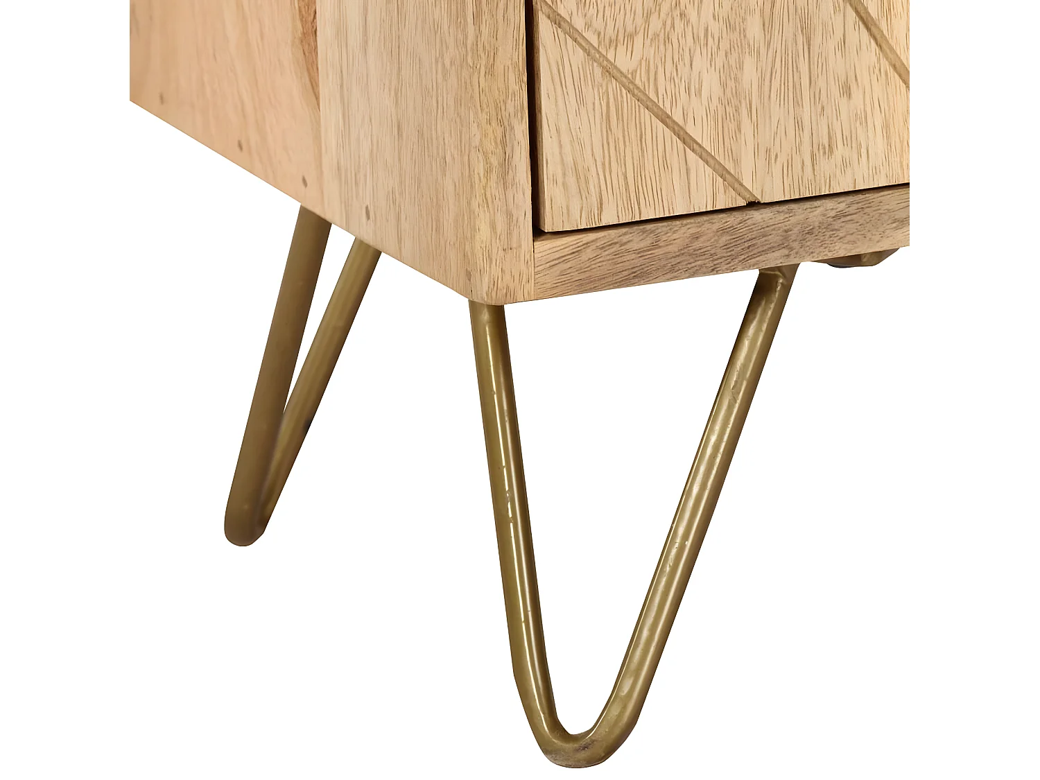 Aparador de madera maciza de mango 80x30x75 cm 4402048