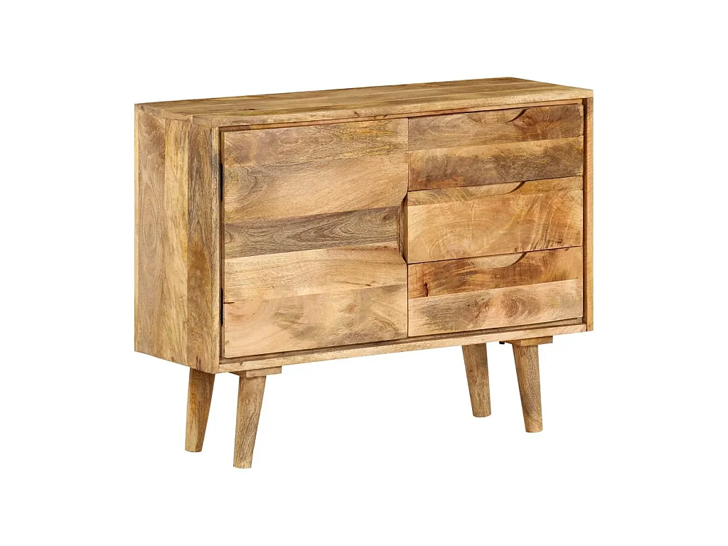 Buffet bahut armoire console meuble de rangement bois massif de manguier 90 cm 4402095