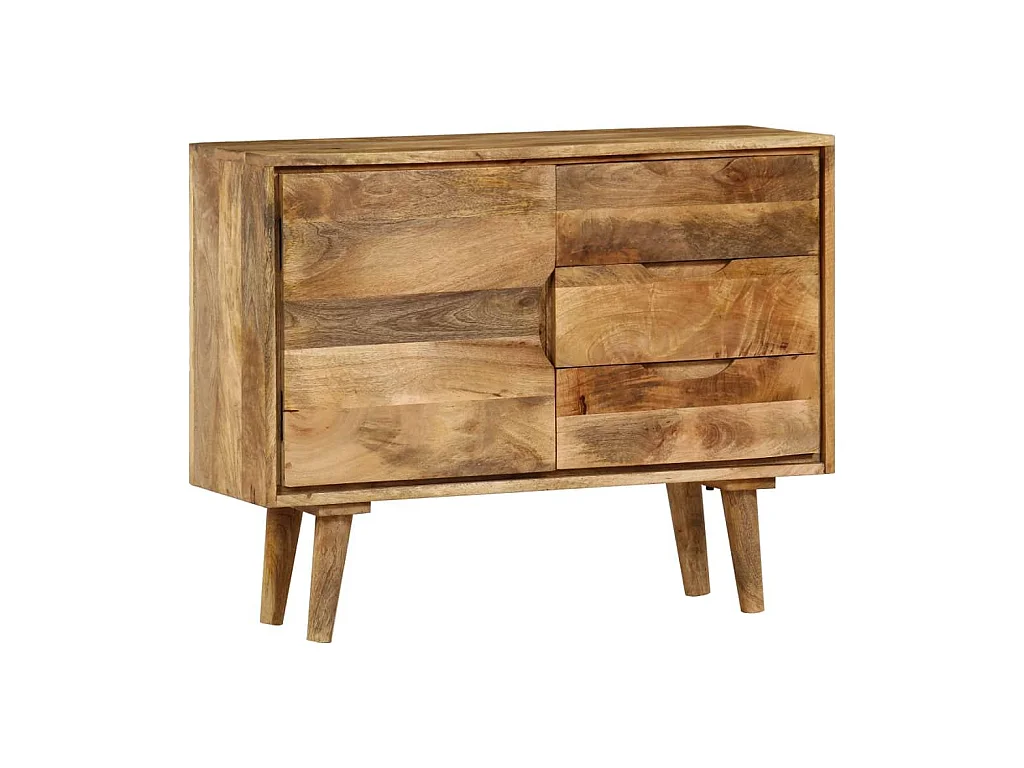 Buffet bahut armoire console meuble de rangement bois massif de manguier 90 cm 4402095