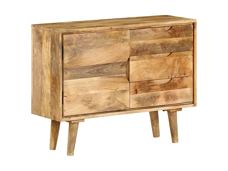 Buffet bahut armoire console meuble de rangement bois massif de manguier 90 cm 4402095