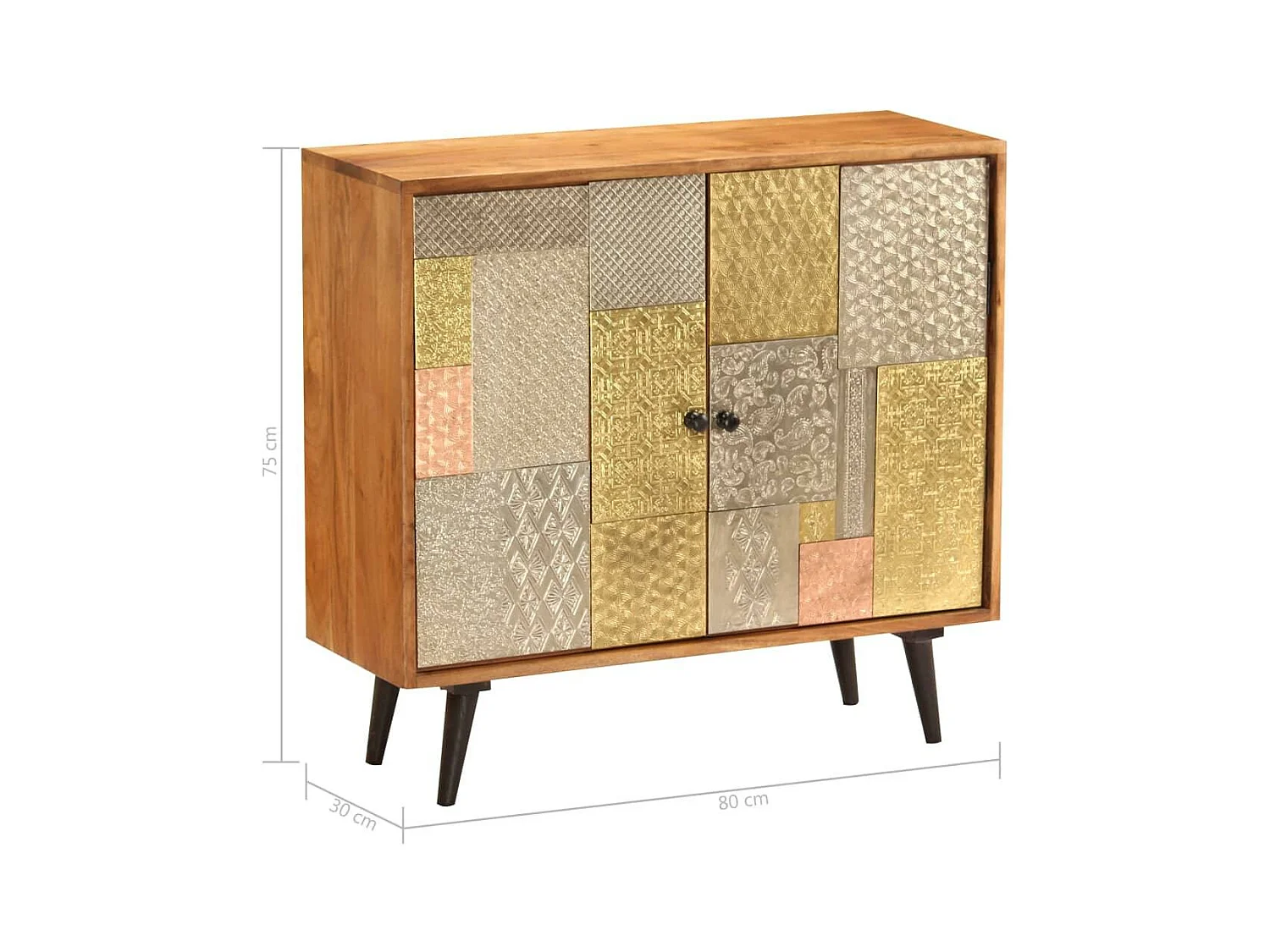 bahut armoire console bois marron 60 x 30 x 75 cm 4402249