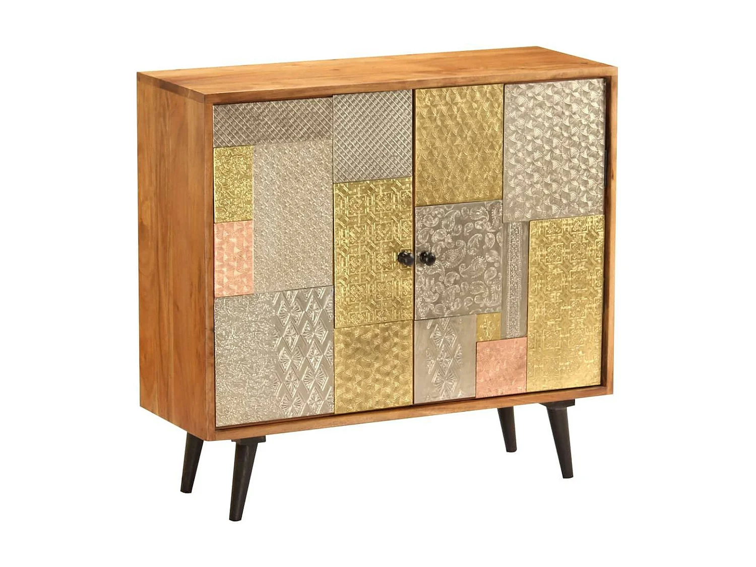 Credenza buffet consolle mobile contenitore 80 cm in legno massello di acacia 4402249