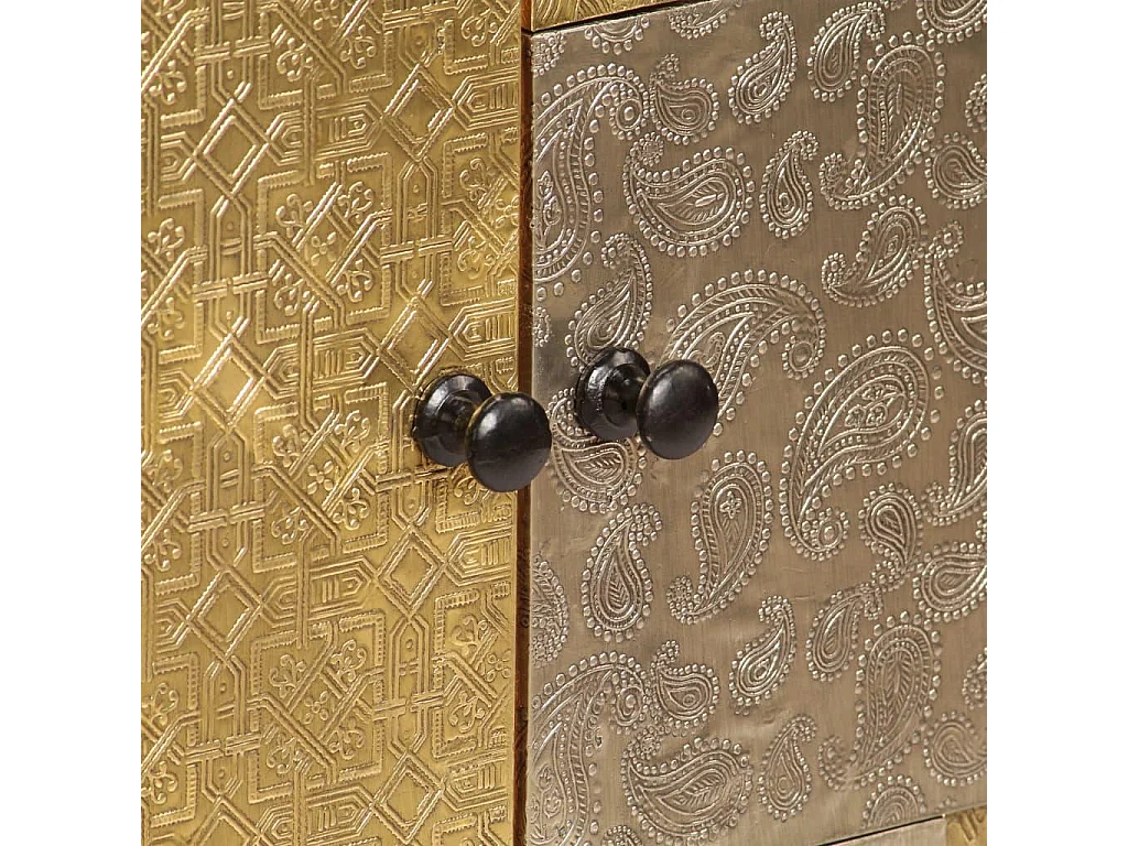 Credenza buffet consolle mobile contenitore 80 cm in legno massello di acacia 4402249