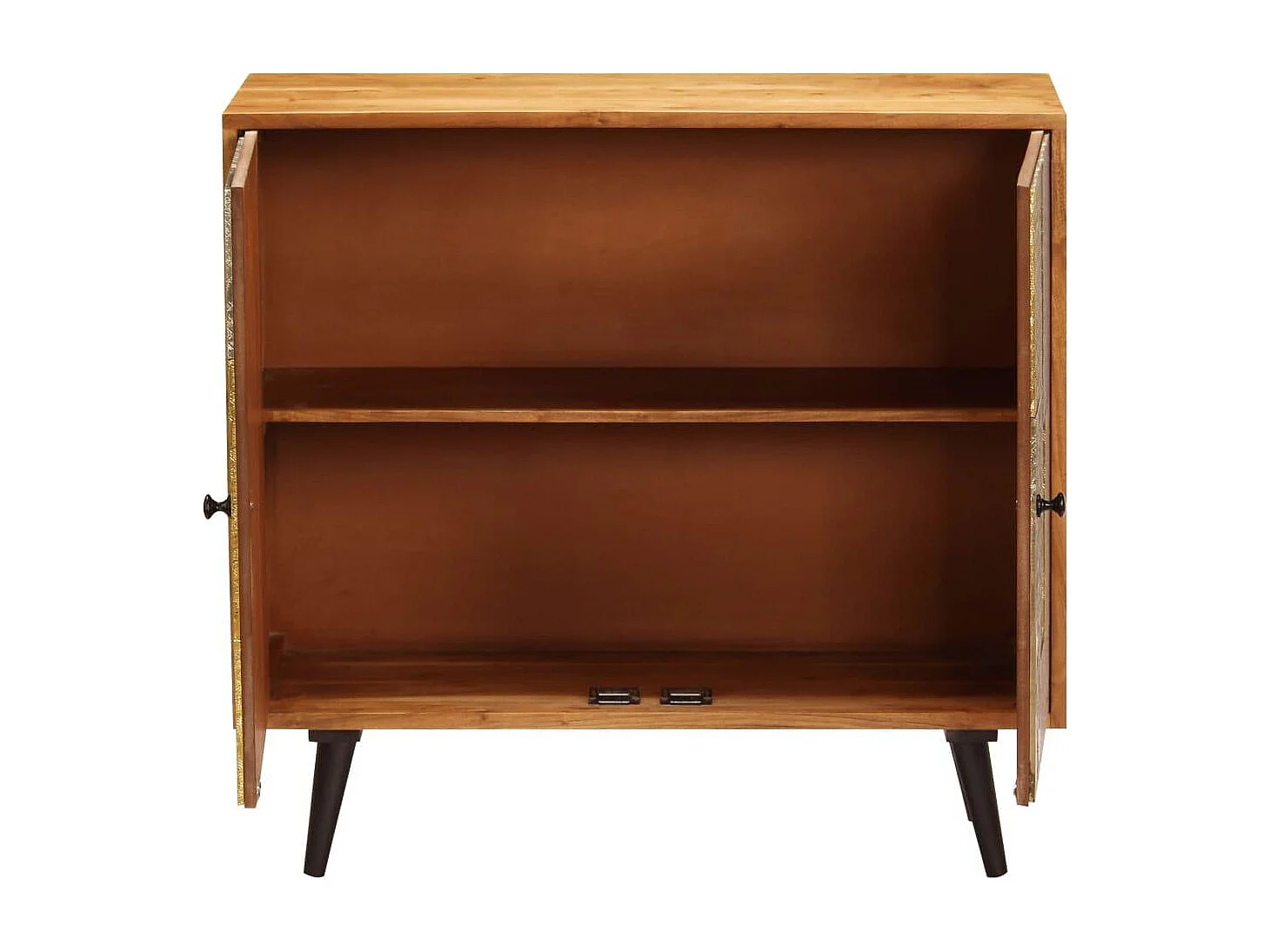 Credenza buffet consolle mobile contenitore 80 cm in legno massello di acacia 4402249