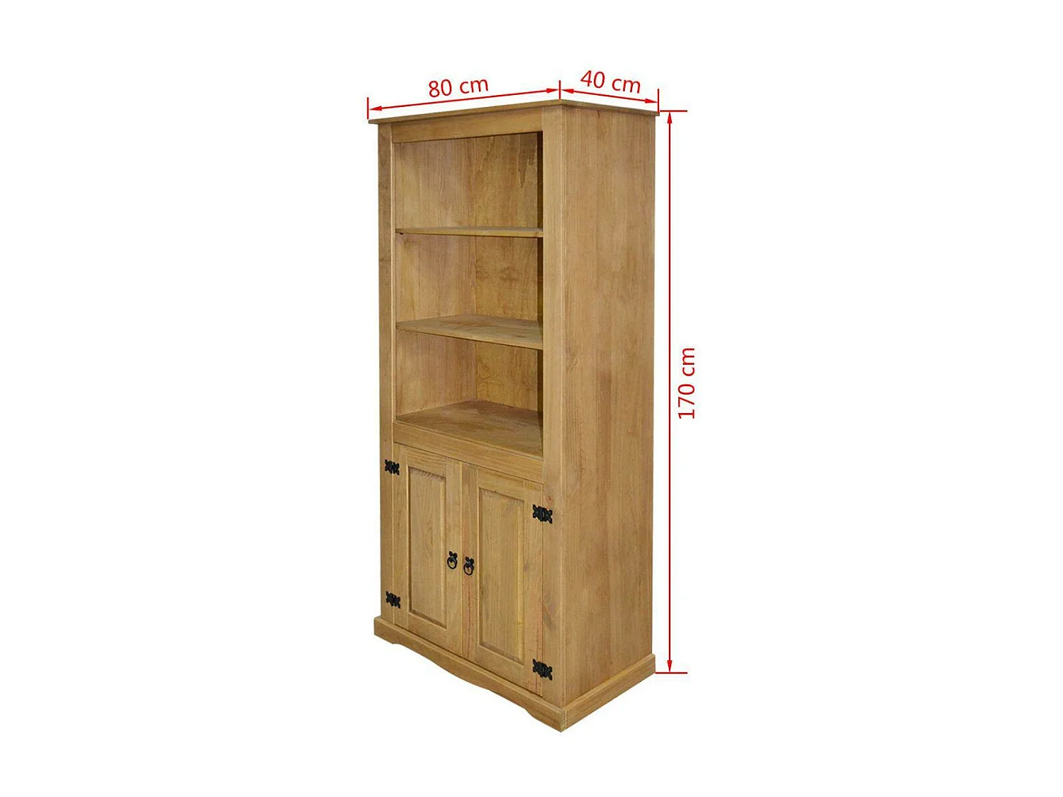 Aparador aparador consola mueble unidad de almacenamiento armario de pino mexicano gama corona 170 cm 4402305