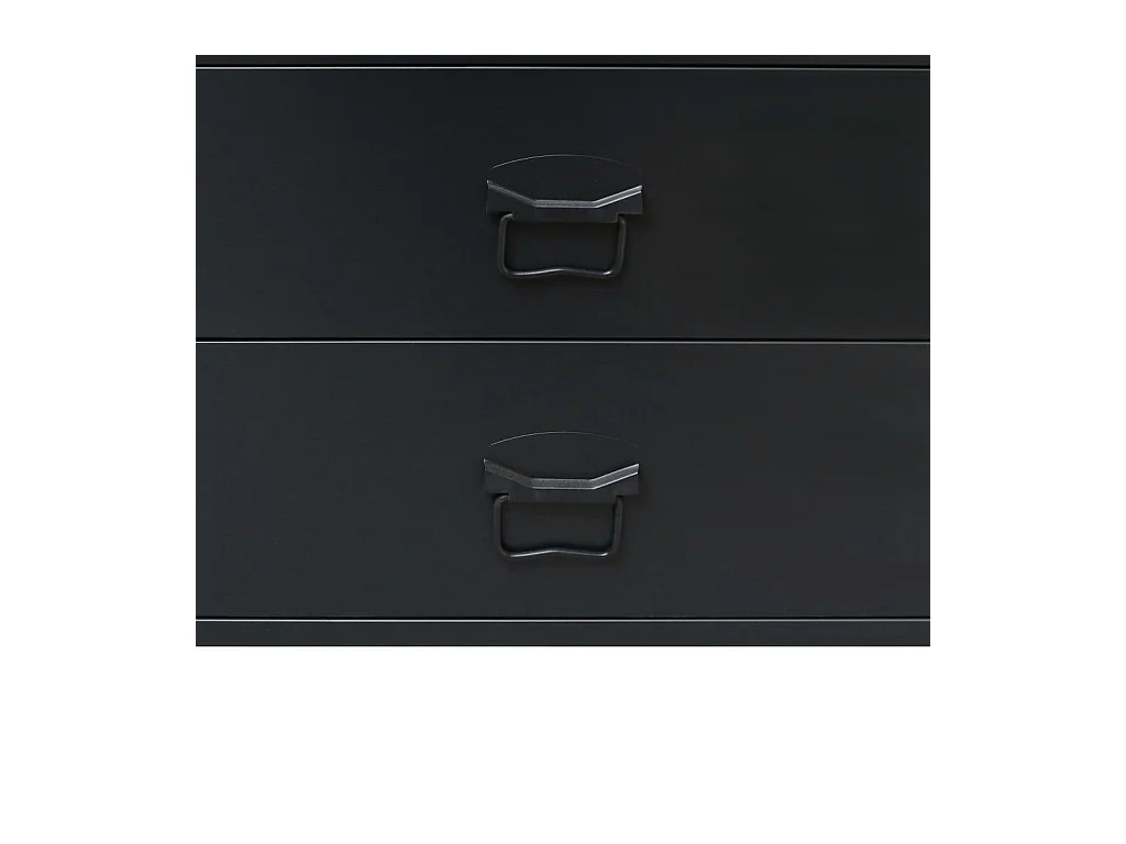 Aparador buffet mueble consola mueble de almacenaje con cajones metálicos estilo industrial 93 cm negro 4402223