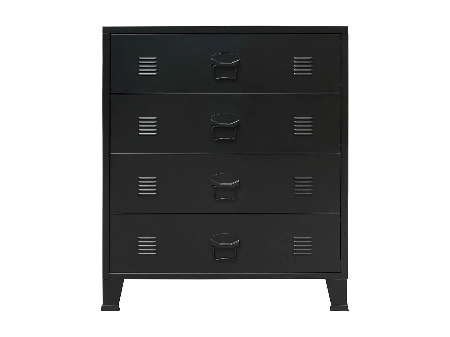 Aparador buffet mueble consola mueble de almacenaje con cajones metálicos estilo industrial 93 cm negro 4402223