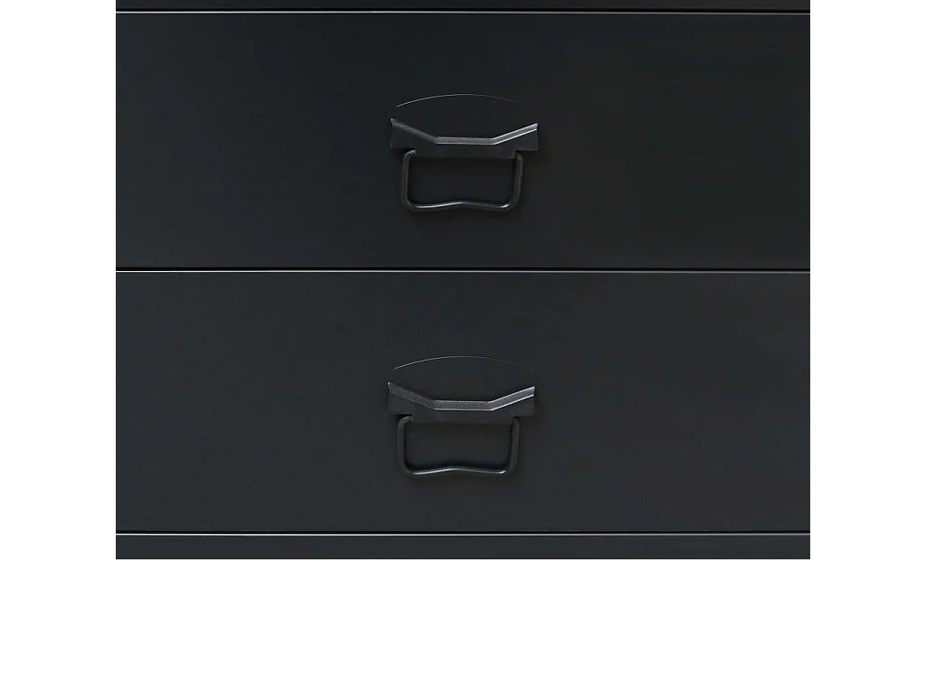 Aparador buffet mueble consola mueble de almacenaje con cajones metálicos estilo industrial 93 cm negro 4402223